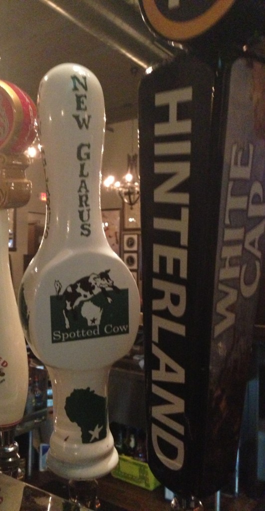 Wisconsin brews on tap. Spotted Cow - oh yeah!