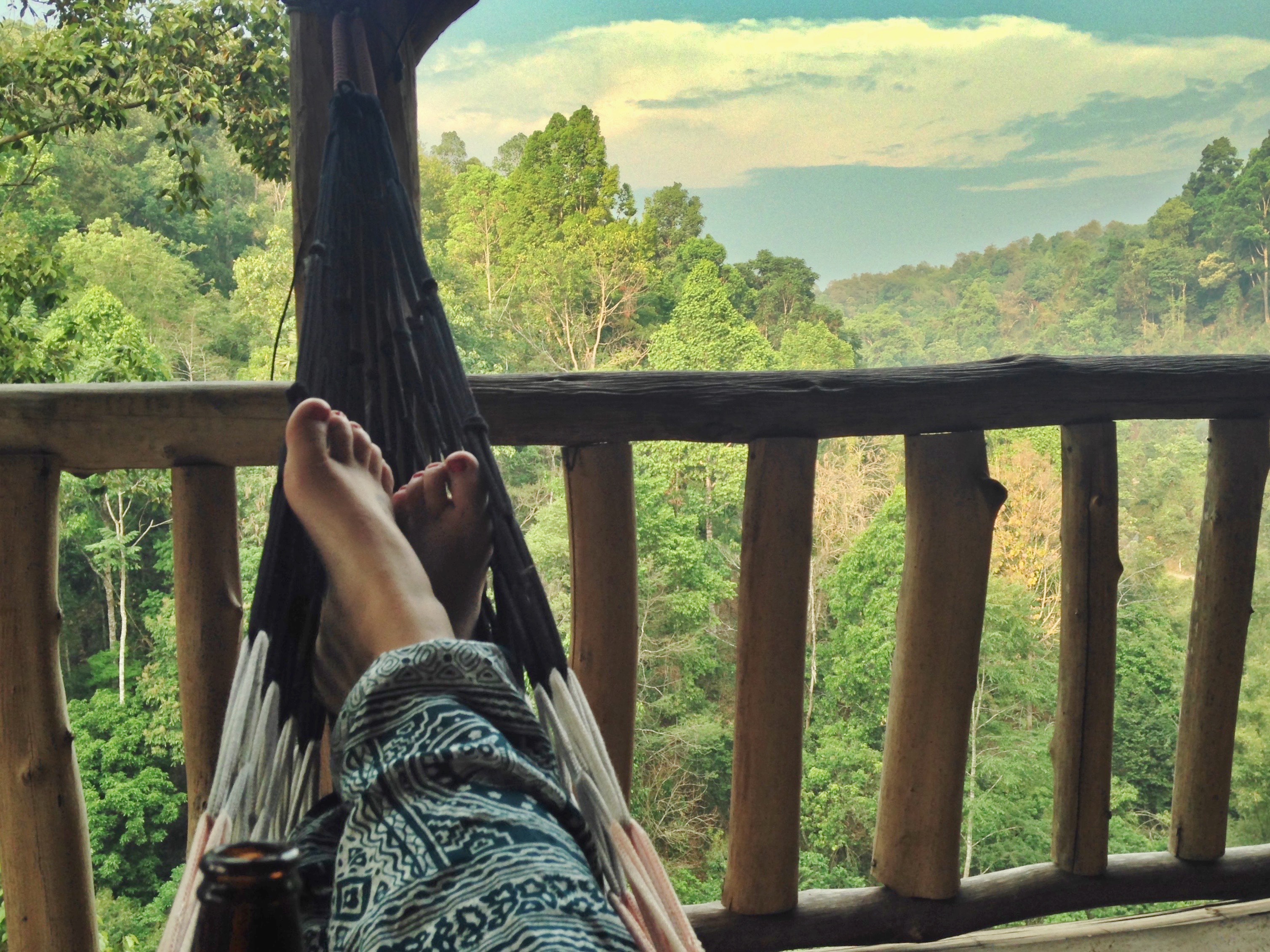 You really don't need much stuff, just a hammock and a view. 