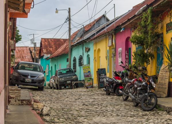 A lovely, colorful cobblestone street in Flores. I loved this tiny town!