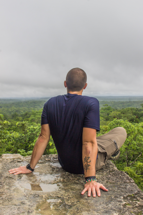 I snapped this of my friend Mitch on top of Temple 4 at Tikal. 