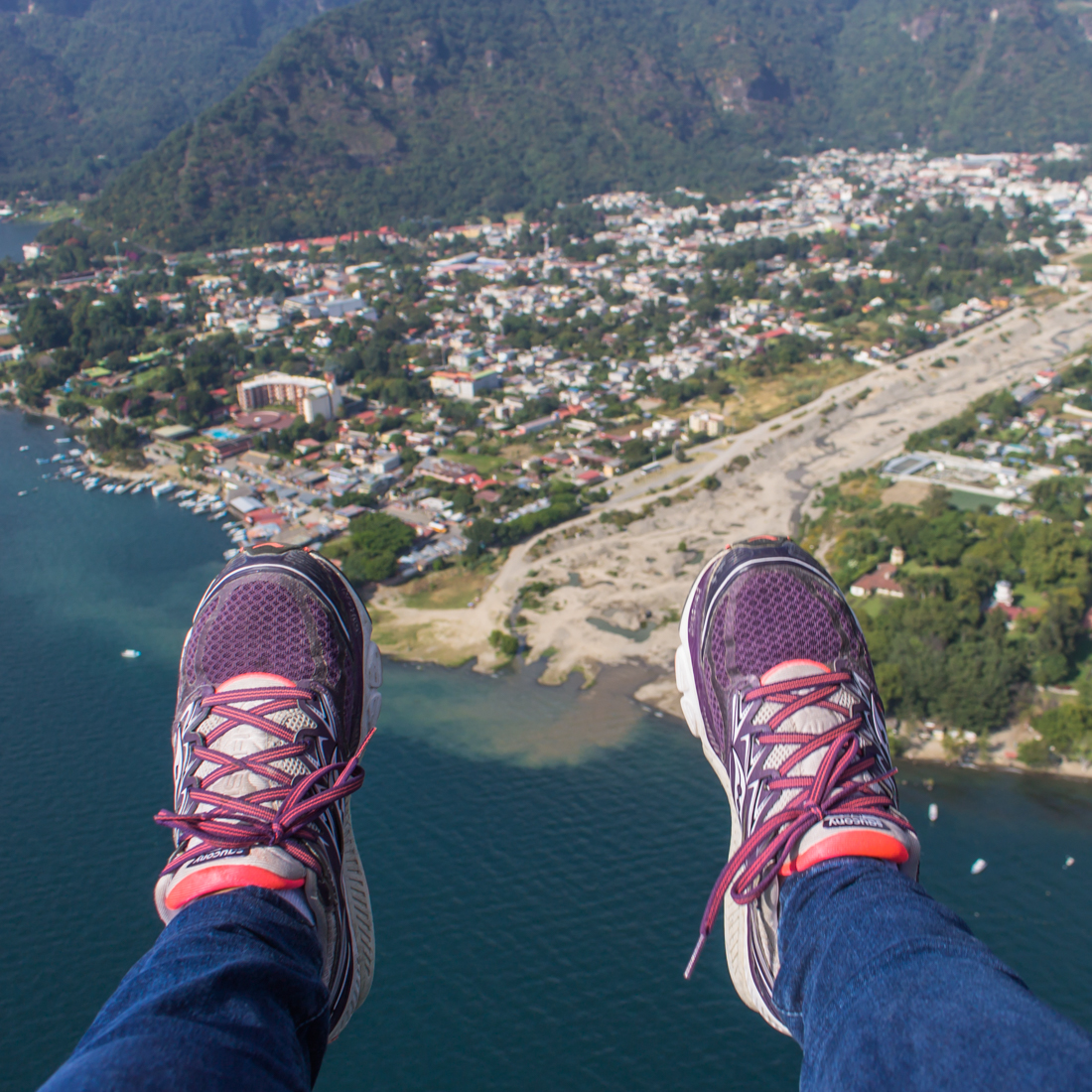 Coming in to land in Panajachel.