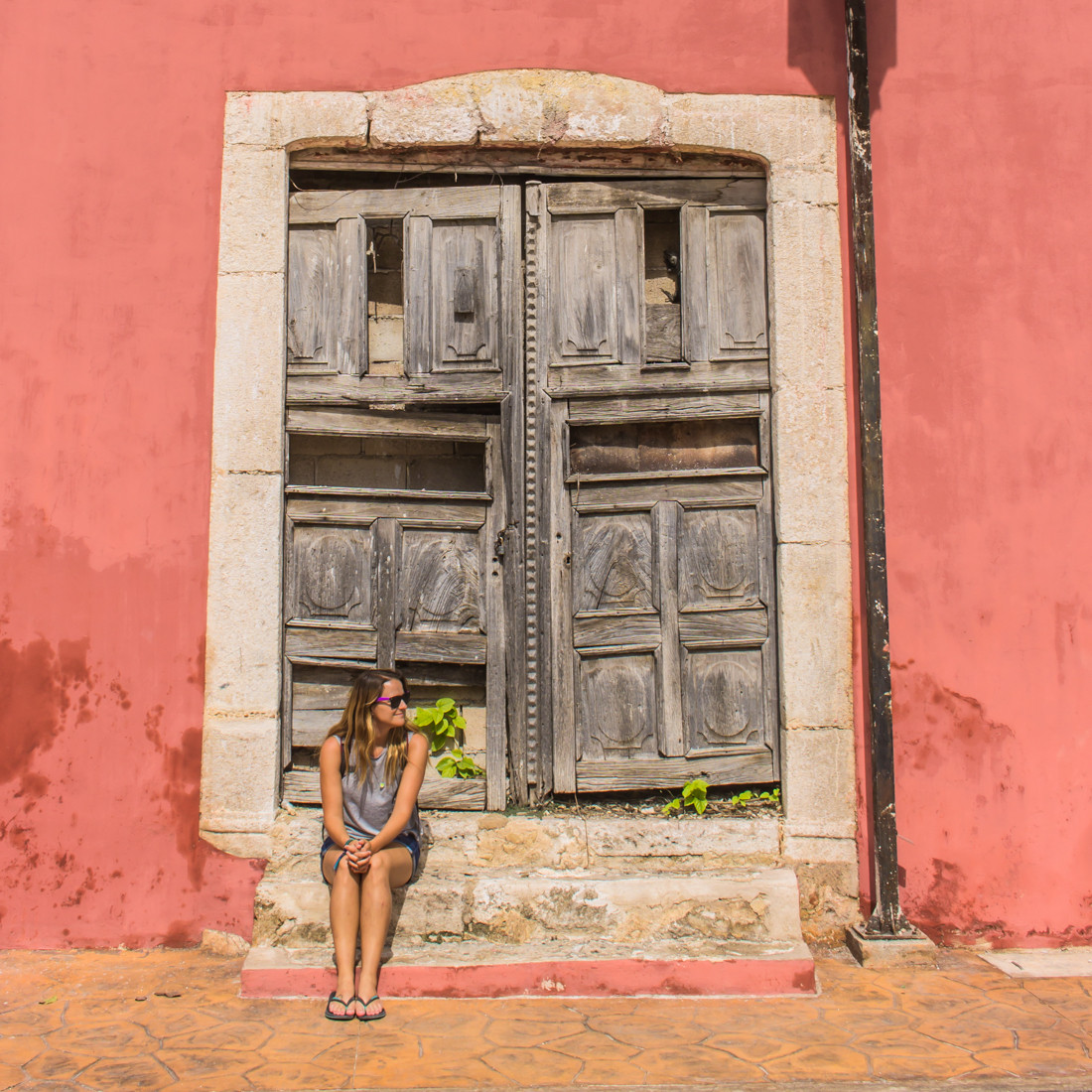 The colorful colonial streets of Valladolid held only a handful of tourists. 