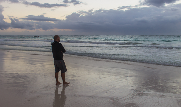 The Brit watching the sunrise. 