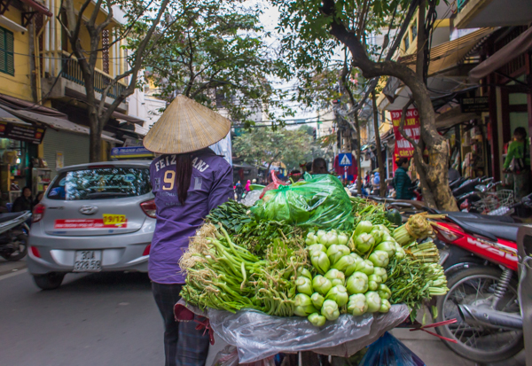 I decided to follow this lady down the streets of Hanoi, she was much better than me at dodging motorbikes.