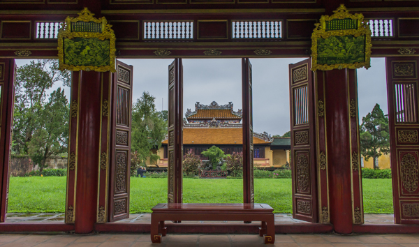 Inside the Forbidden Palace in Hue. 