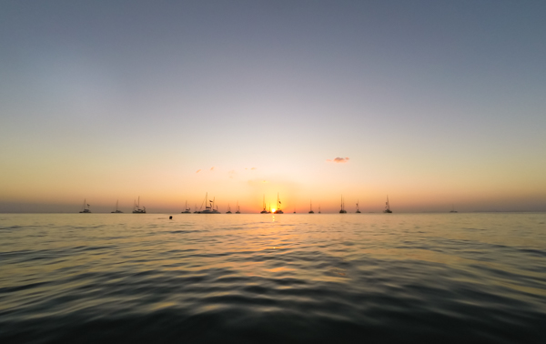 Sunset in Koh Lanta, our yacht in the distance. What a gorgeous day this was!