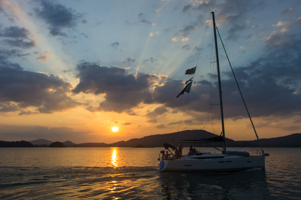 Sunset on the last night as we sailed back to Phuket was one of the most magical evenings I've ever experienced, despite the weird seasickness that had started to settle in at this point. 