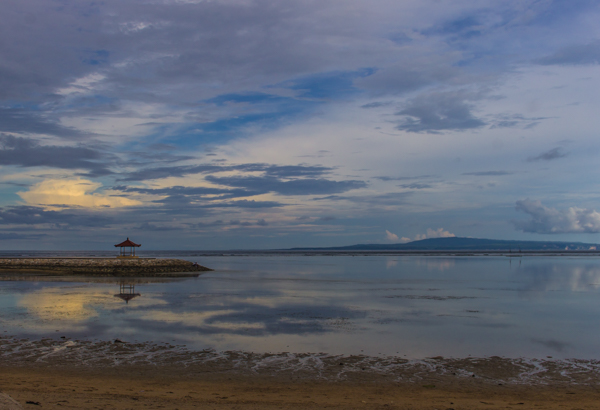 Placid Sanur at low tide. The water was so incredibly still!