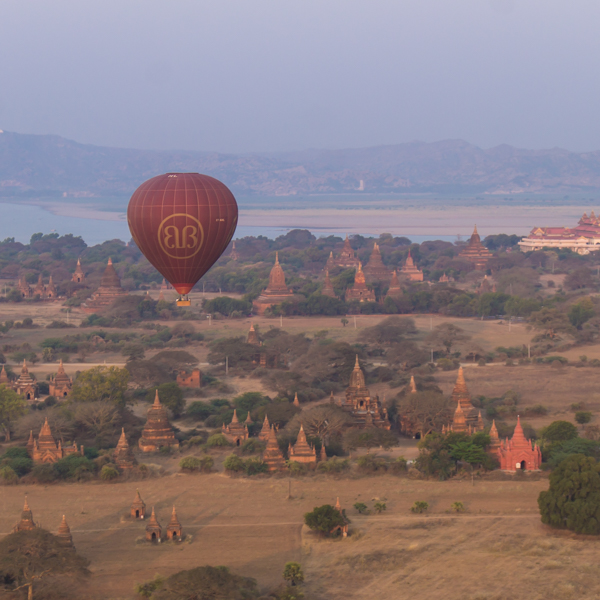 Floating Over Temples at Sunrise Ballooning at Bagan