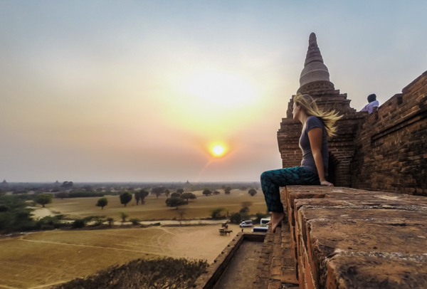 Sunset in Bagan. 