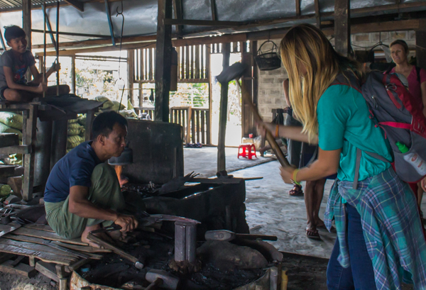 Me trying (and failing) to be a blacksmith. 