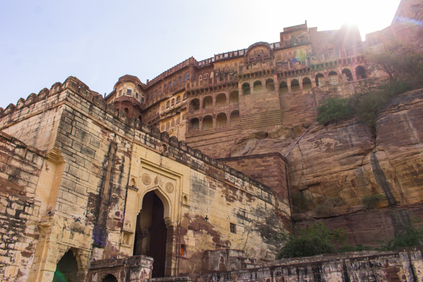 Heading into the palace fortress. 