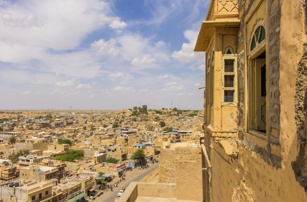 From inside the fortress overlooking the rest of the town. 